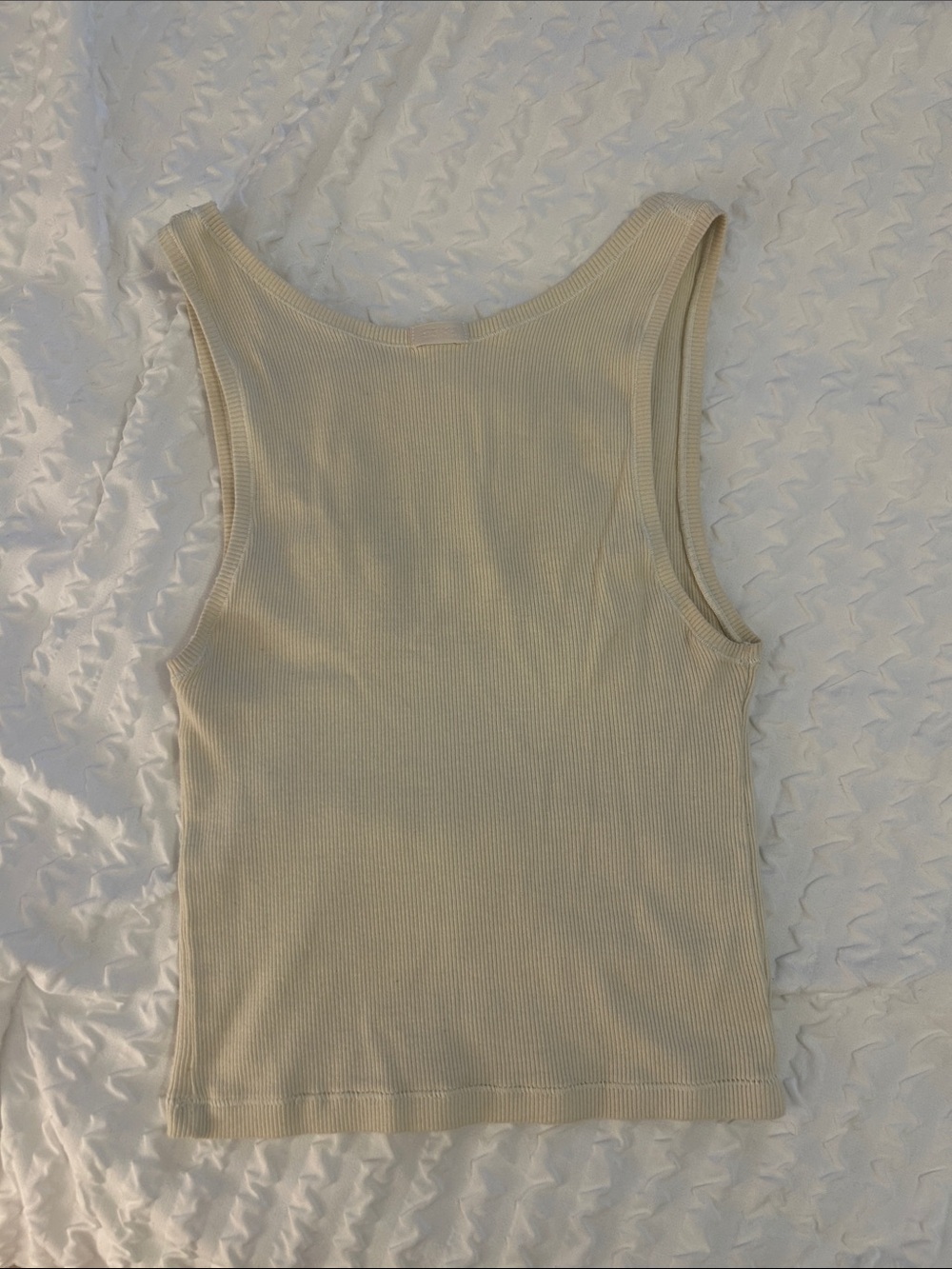 Skims bone (Cream) Ribbed Tank Top - Picture 2 of 3